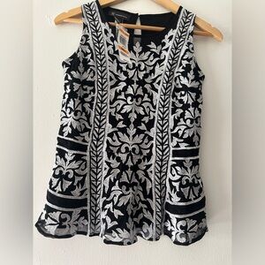 INC Moody blues deep black top size small NWT